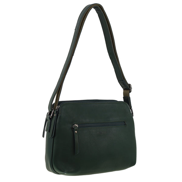 Milleni - NL10768 Leather Crossbody Bag - Olive Green