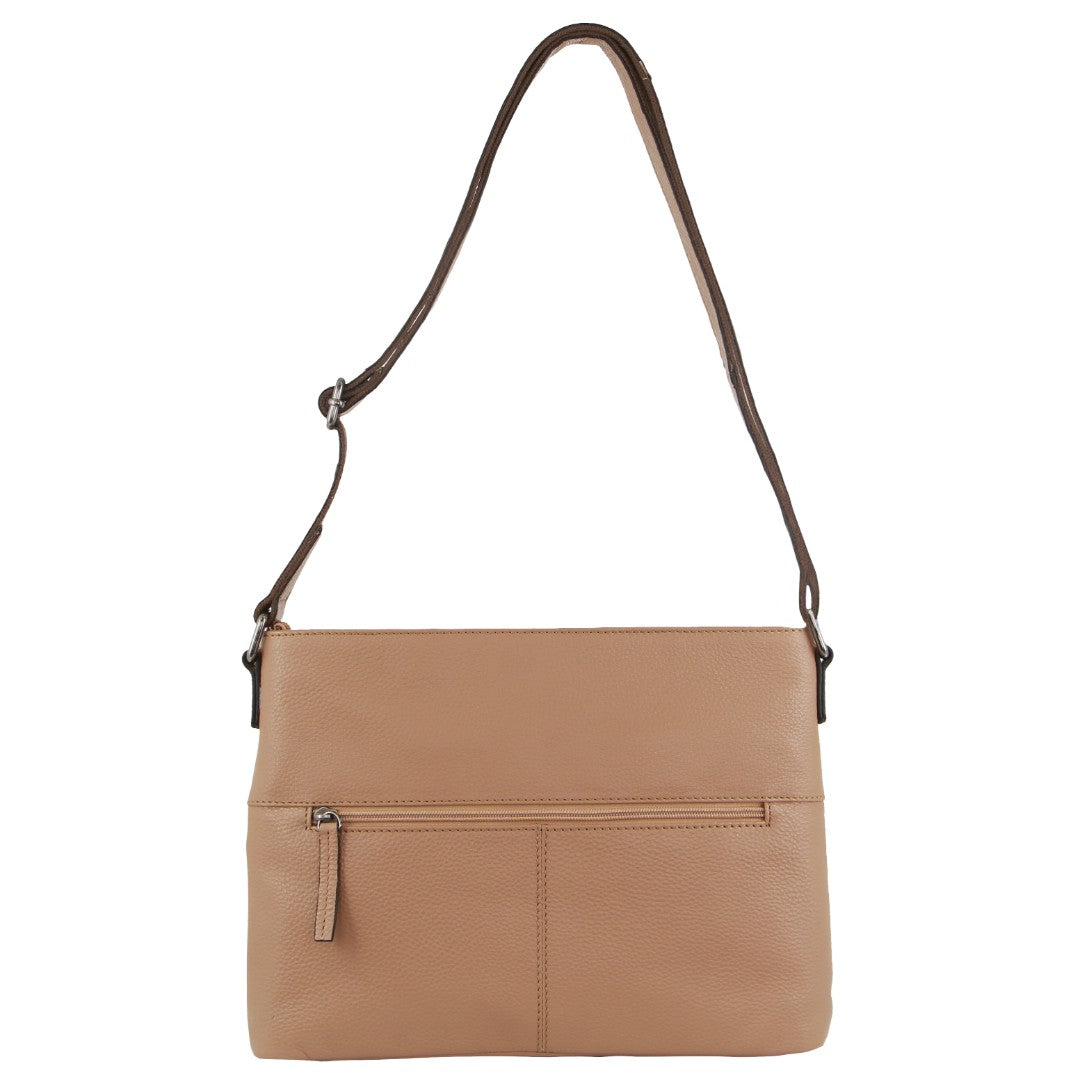 Milleni - NL3735 Ladies Leather crossbody - Burro