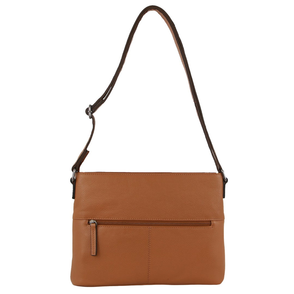 Milleni - NL3735Ladies Leather crossbody - Cognac