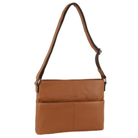 Milleni - NL3735Ladies Leather crossbody - Cognac - 0