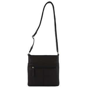Milleni - NL3739 Ladies Leather N/S Crossbody - Black