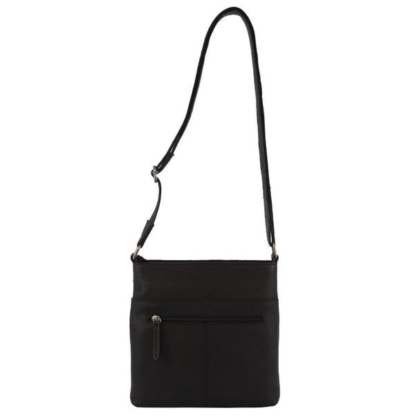 Milleni - NL3739 Ladies Leather N/S Crossbody - Black