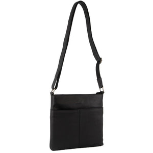 Milleni - NL3739 Ladies Leather N/S Crossbody - Black