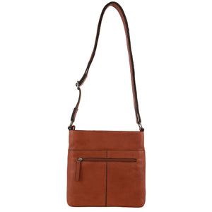 Milleni - NL3739 Ladies Leather N/S Crossbody - Cognac