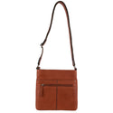 Milleni - NL3739 Ladies Leather N/S crossbody - Cognac