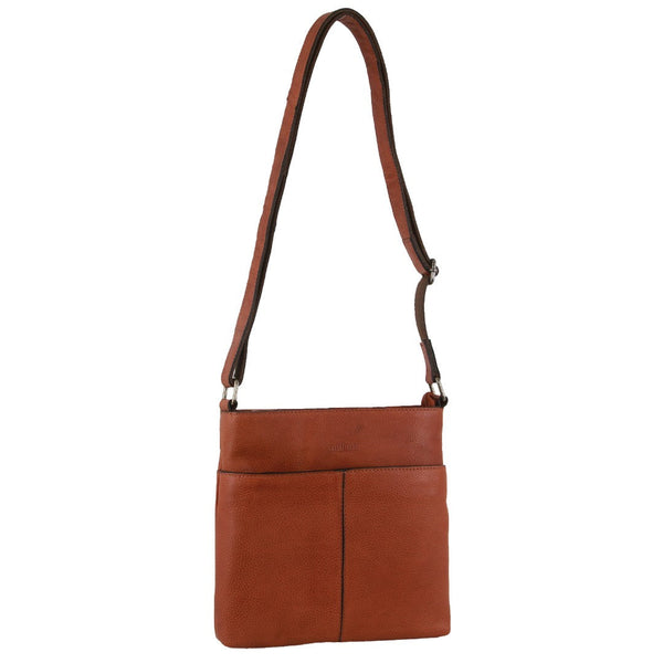 Milleni - NL3739 Ladies Leather N/S Crossbody - Cognac