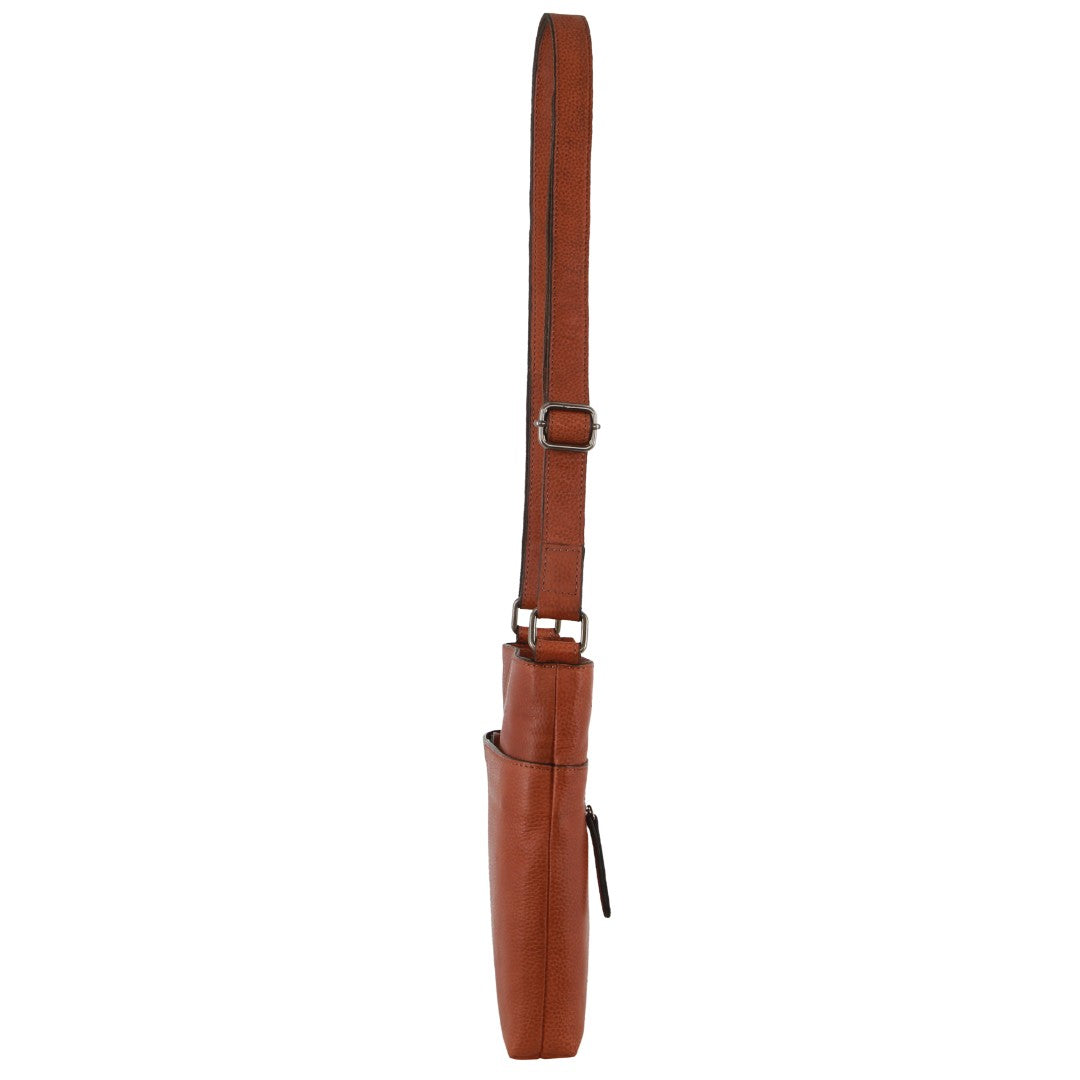 Milleni - NL3739 Ladies Leather N/S Crossbody - Cognac
