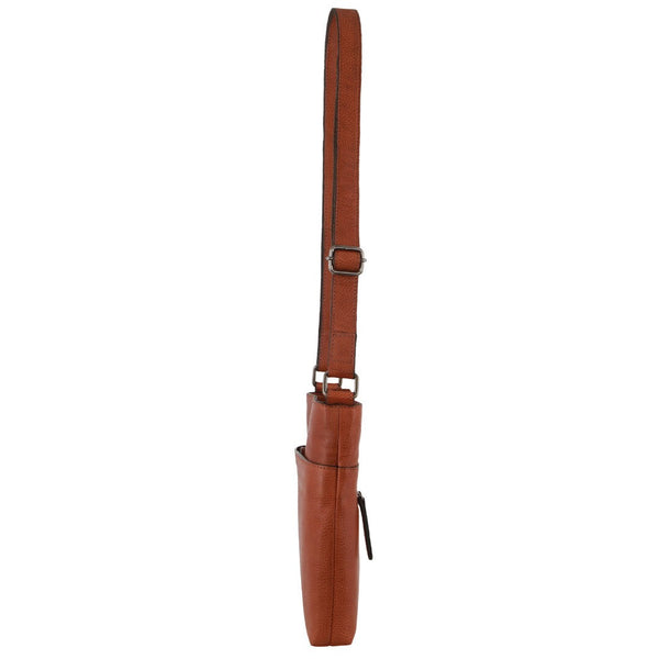 Milleni - NL3739 Ladies Leather N/S Crossbody - Cognac