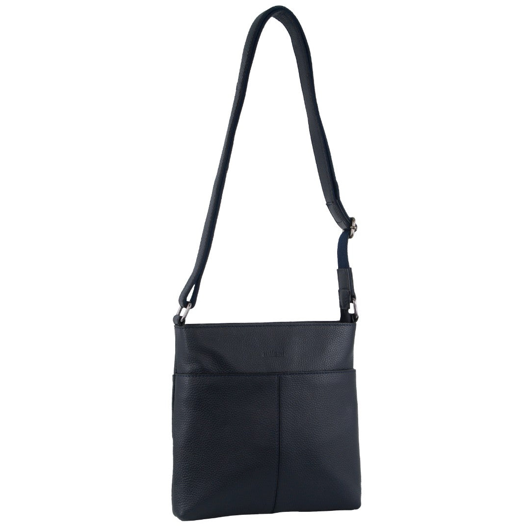 Milleni - NL3739 Ladies Leather N/S crossbody - Navy