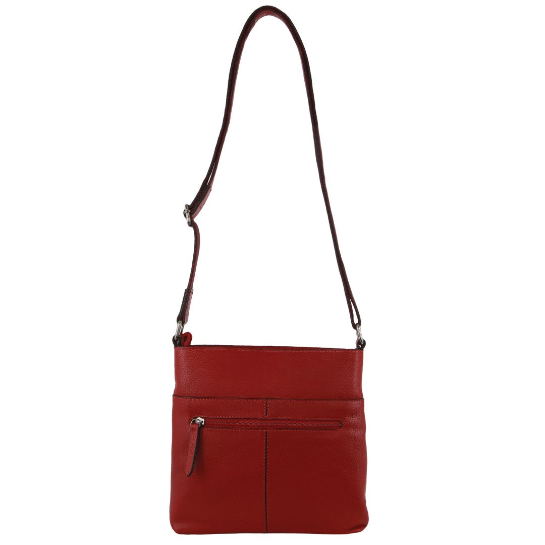 Milleni - NL3739 Ladies Leather N/S crossbody - Red