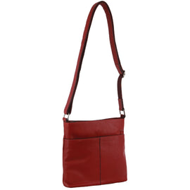 Milleni - NL3739 Ladies Leather N/S crossbody - Red - 0