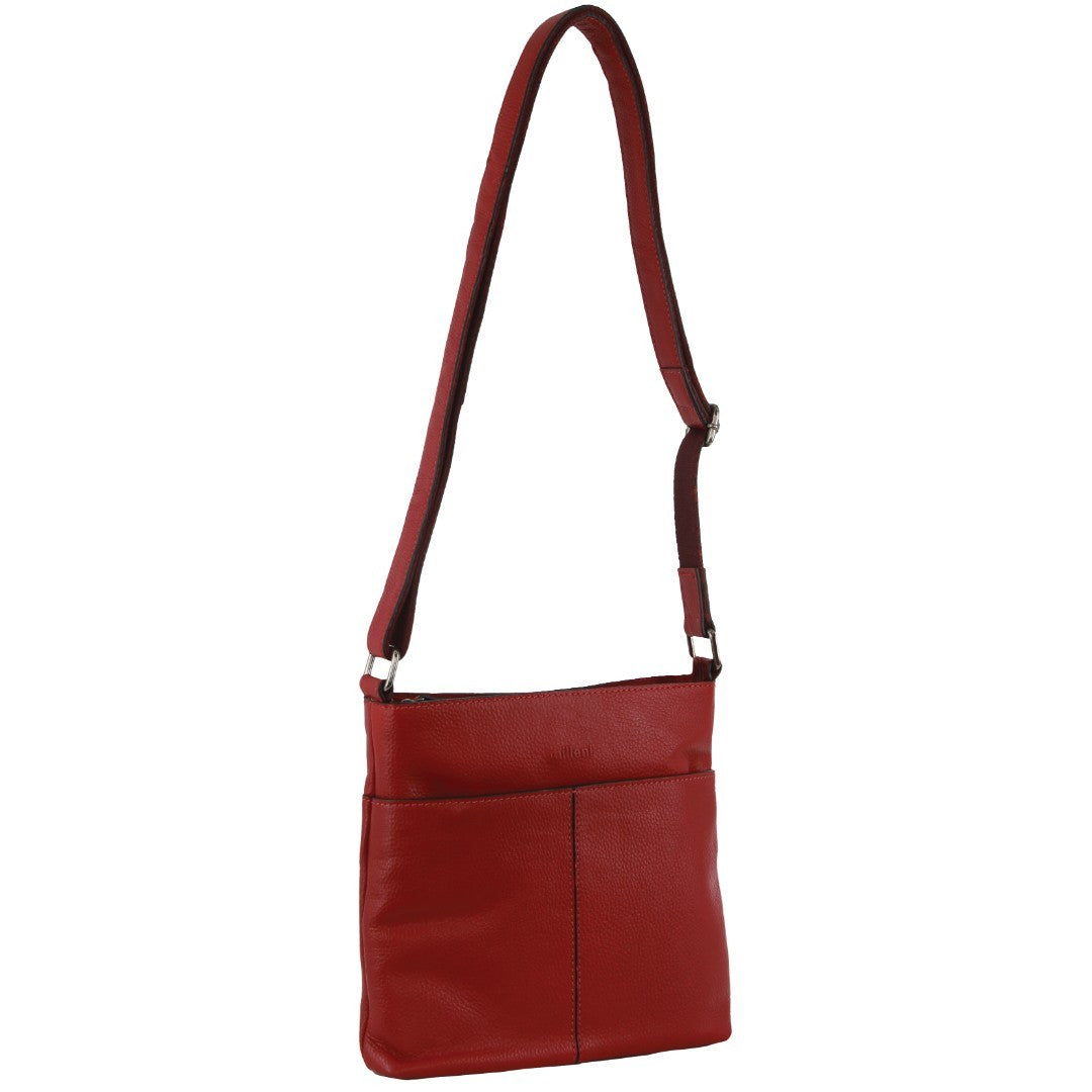 Milleni - NL3739 Ladies Leather N/S Crossbody - Red