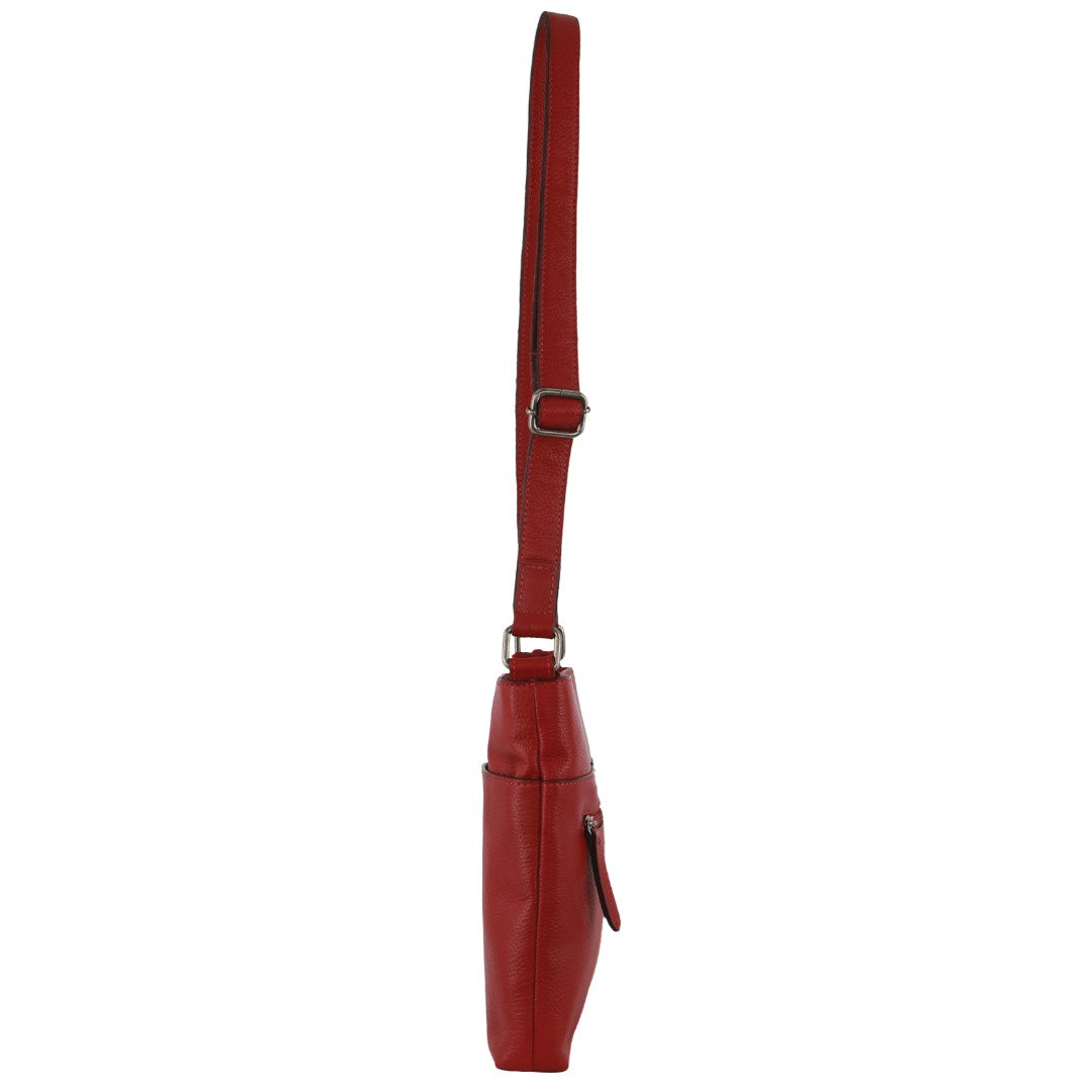 Milleni - NL3739 Ladies Leather N/S crossbody - Red