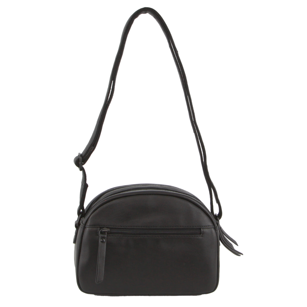 Milleni - NL3869 Small rounded leather sidebag - Black-1