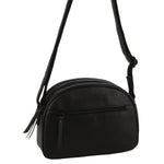 Milleni - NL3869 Small rounded leather sidebag - Black