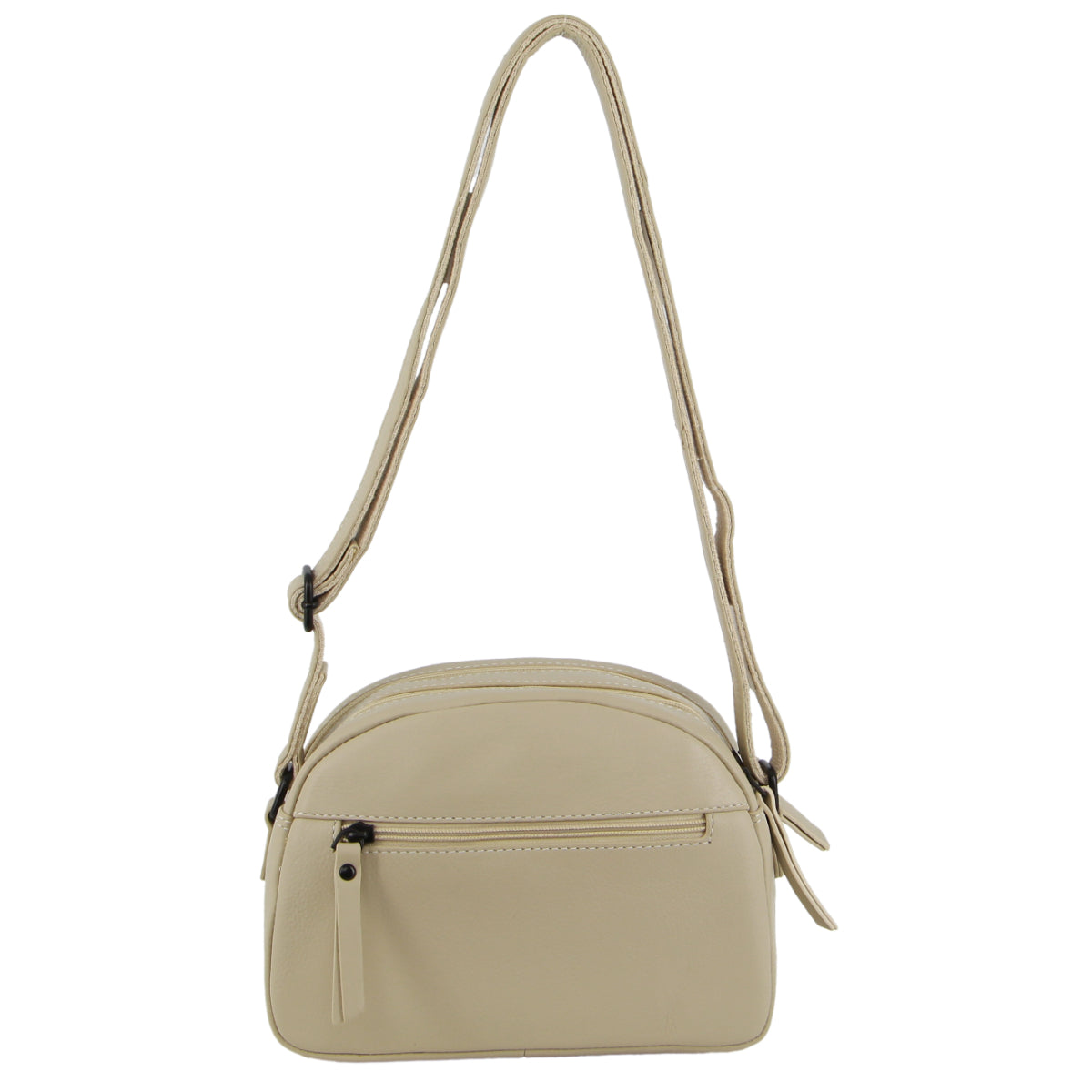 Milleni - NL3869 Small rounded leather sidebag - Cement-1