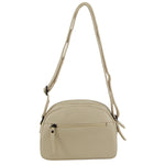 Milleni - NL3869 Small rounded leather sidebag - Cement