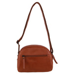 Milleni - NL3869 Small rounded leather sidebag - Cognac