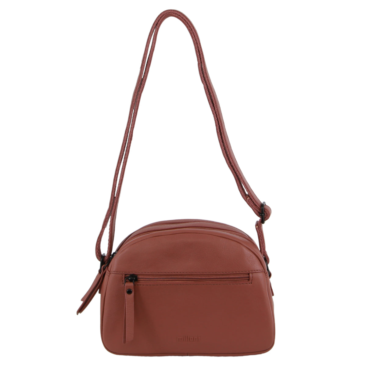 Milleni - NL3869 Small rounded leather sidebag - Rose-1