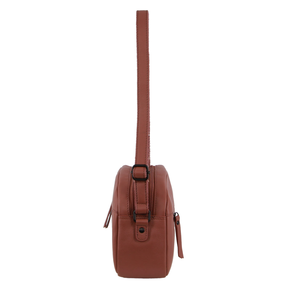 Milleni - NL3869 Small rounded leather sidebag - Rose