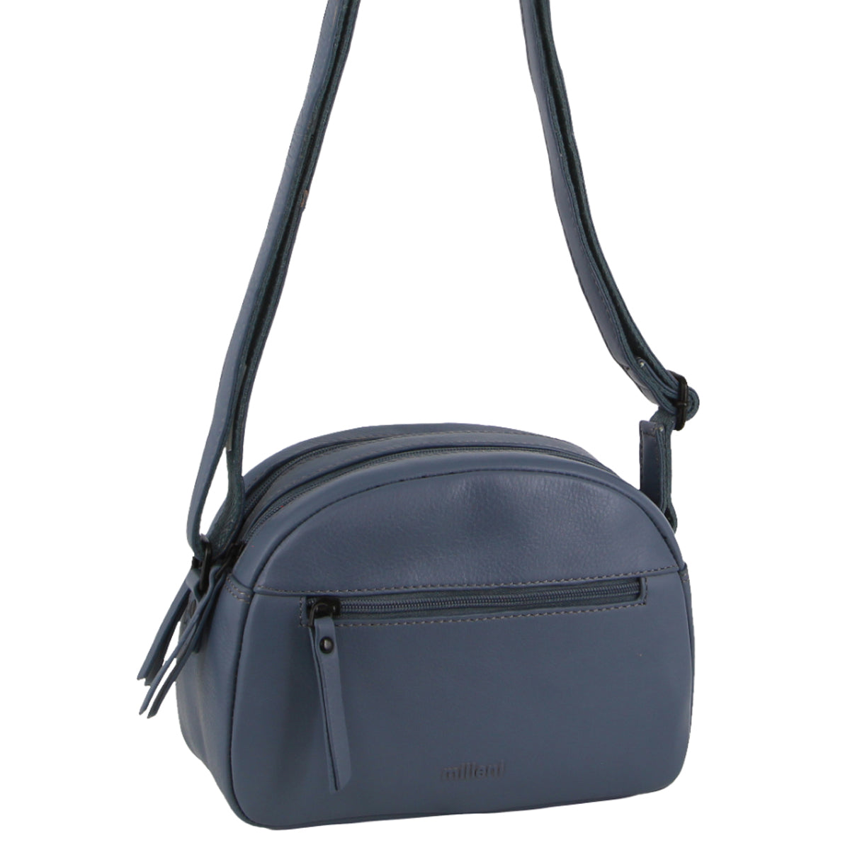 Milleni - NL3869 Small rounded leather sidebag - Teal-3