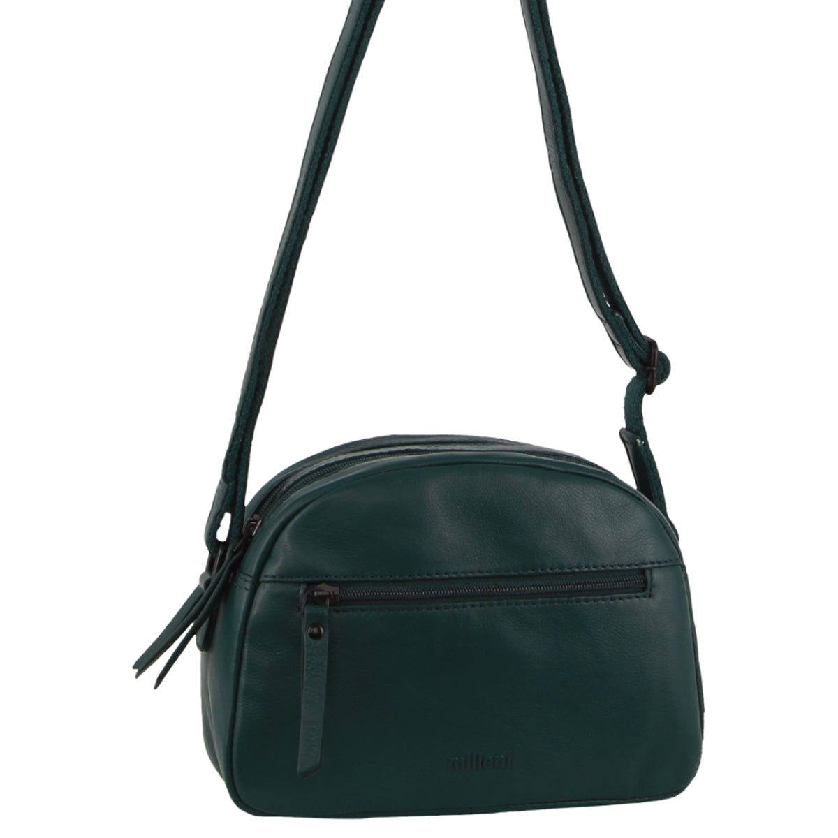 Milleni - NL3869 Small rounded leather sidebag - Zircon