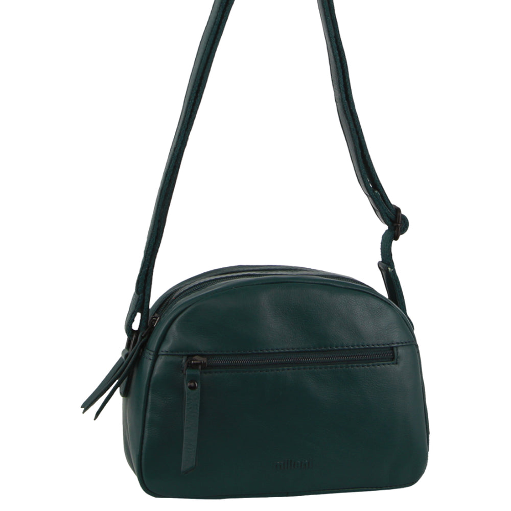 Milleni - NL3869 Small Rounded Leather Sidebag - Zircon