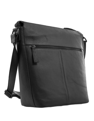 Milleni - NL4157 Leather Crossbody Bag - Black