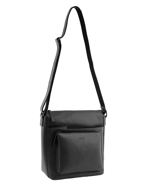 Milleni - NL4157 Leather Crossbody Bag - Black