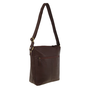 Milleni - NL4157 Leather Crossbody Bag - Chocolate