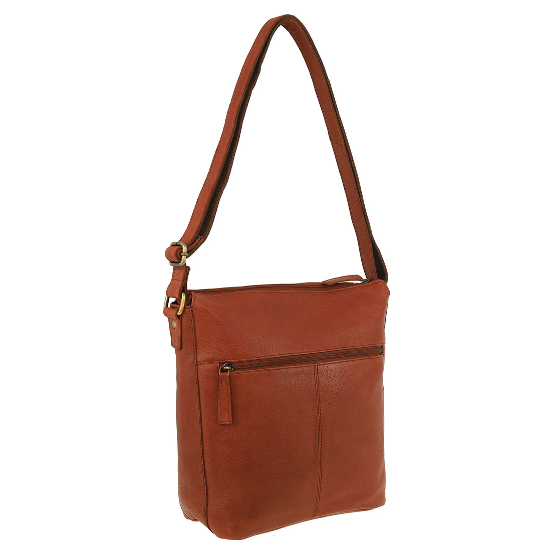 Milleni - NL4157 Leather Crossbody Bag - Cognac