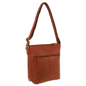 Milleni - NL4157 Leather Crossbody Bag - Cognac