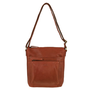 Milleni - NL4157 Leather Crossbody Bag - Cognac