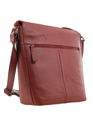 Milleni - NL4157 Leather Crossbody Bag - Red