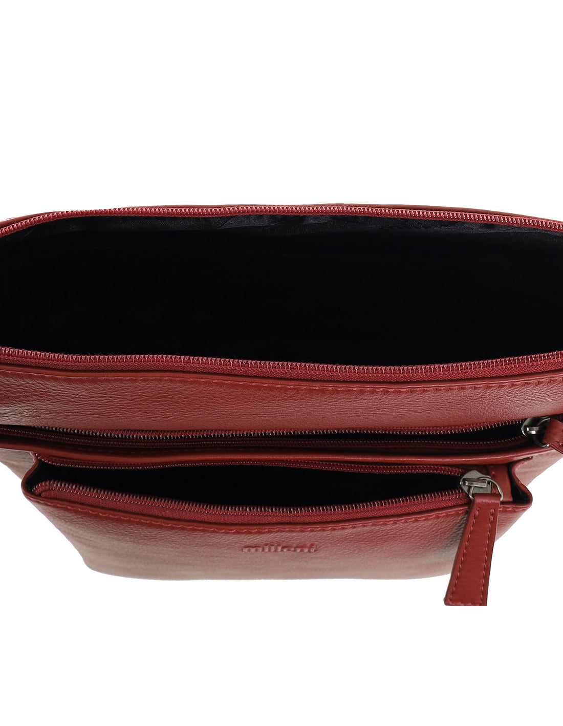 Milleni - NL4157 Leather Crossbody Bag - Red