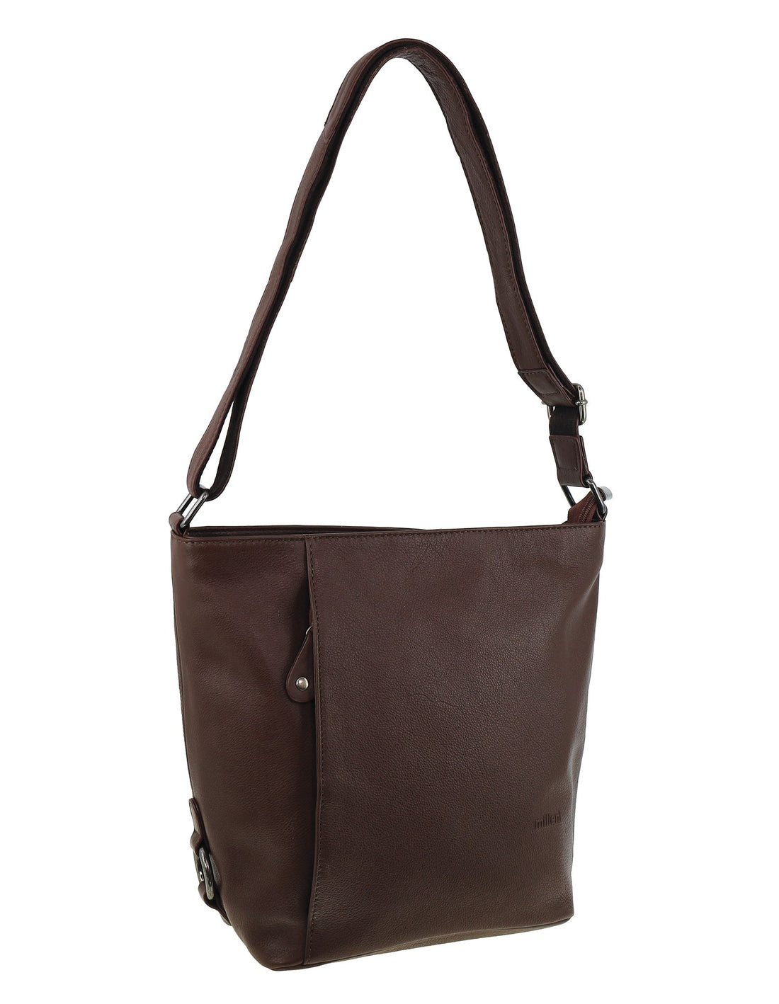Milleni - NL9801 Leather Crossbody Bag - Chocolate