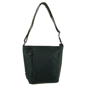 Milleni - NL9801 Leather Crossbody Bag - Olive Green