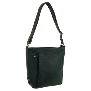 Milleni - NL9801 Leather Crossbody Bag - Olive Green