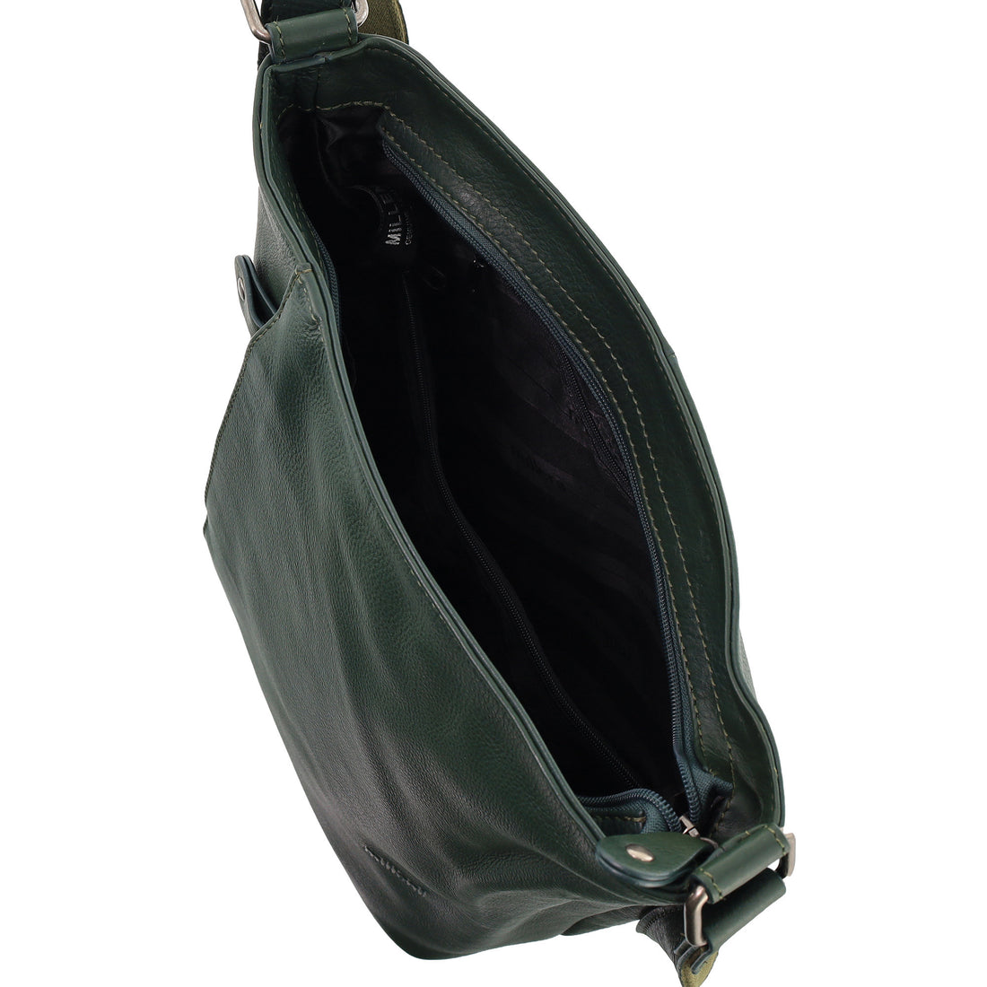 Milleni - NL9801 Leather Crossbody Bag - Olive Green