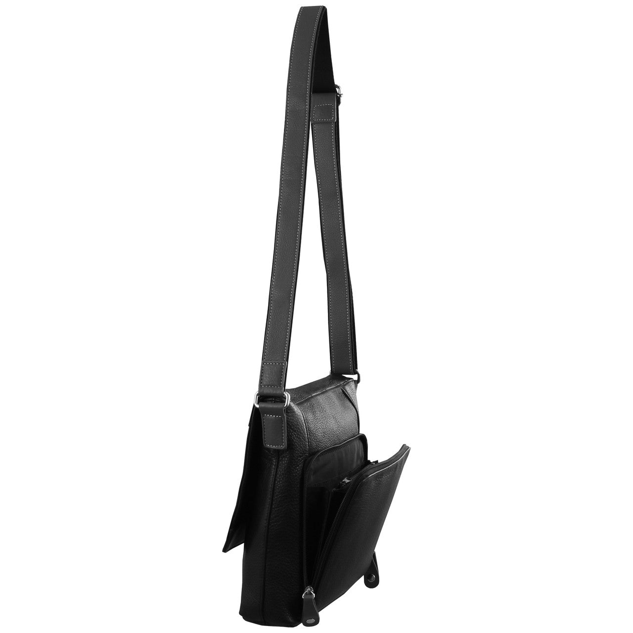 Milleni - NL9470 Leather Handbag - Black-3