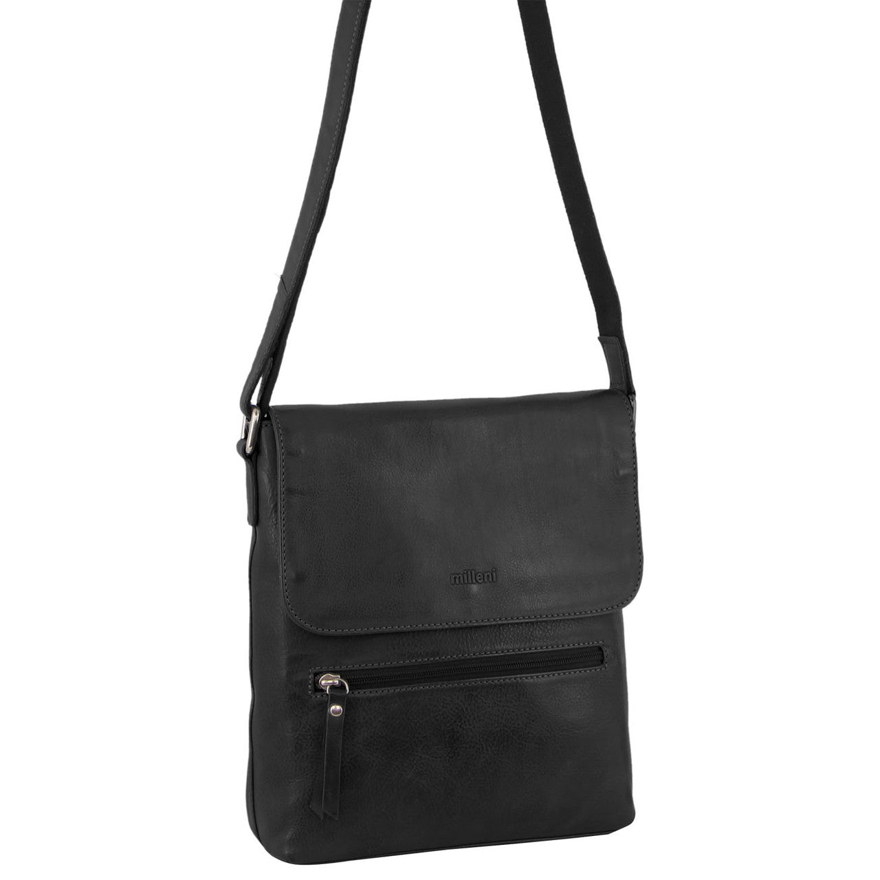 Milleni - NL9470 Leather Handbag - Black-1