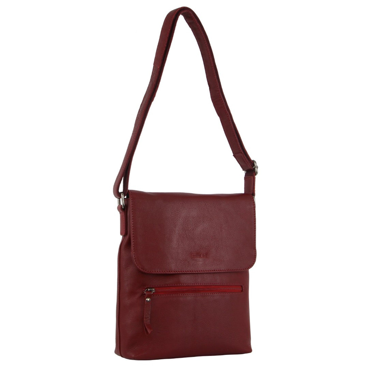Milleni - NL9470 Leather Handbag - Red-1