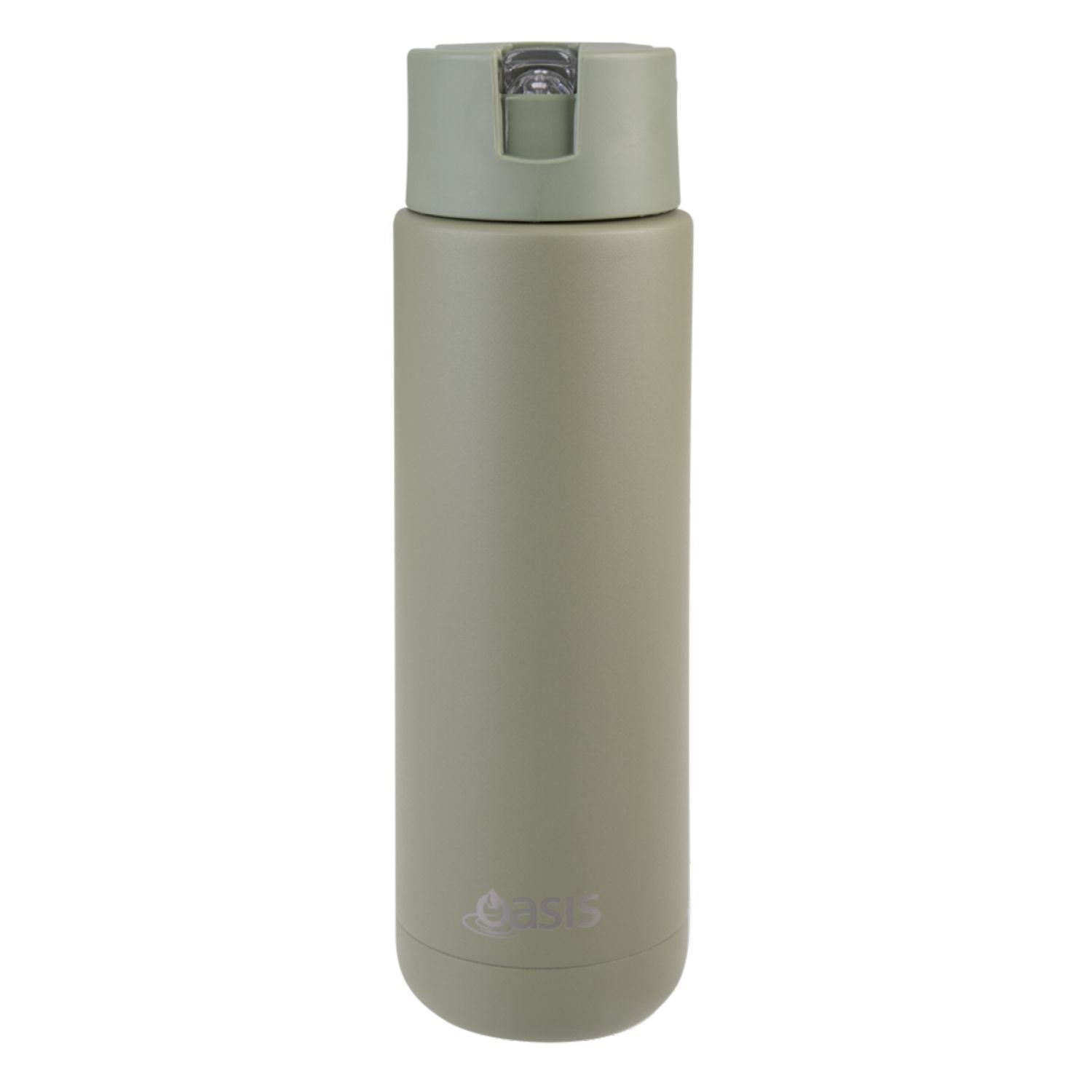 Oasis - 8867 MODA 700Ml Ceramic tripple wall insulated Bottle w Straw - Bolive Green