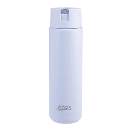 Oasis - 8867 MODA 700Ml Ceramic tripple wall insulated Bottle w Straw - Periwinkle