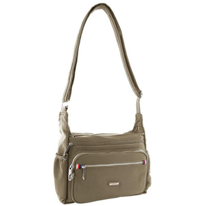 Pierre Cardin - PC4077 Nylon Crossbody Bag - Camel