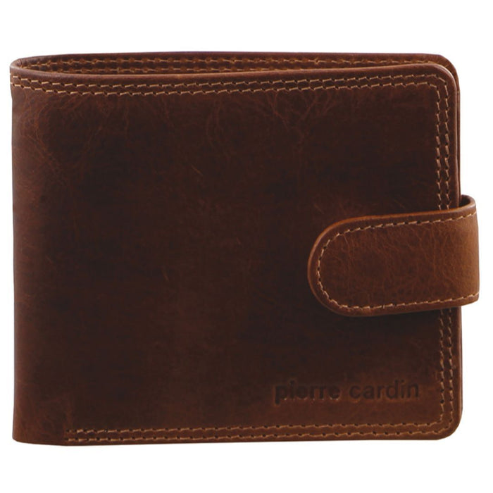 Pierre Cardin - PC2813 Rustic Leather Mens Wallet - Cognac