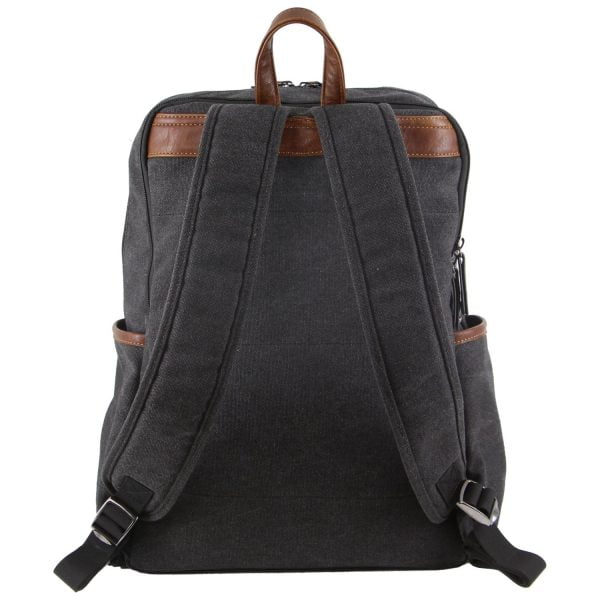 Pierre Cardin PC3310 Black Canvas backpack-3