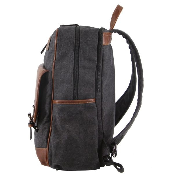 Pierre Cardin PC3310 Black Canvas backpack *DC
