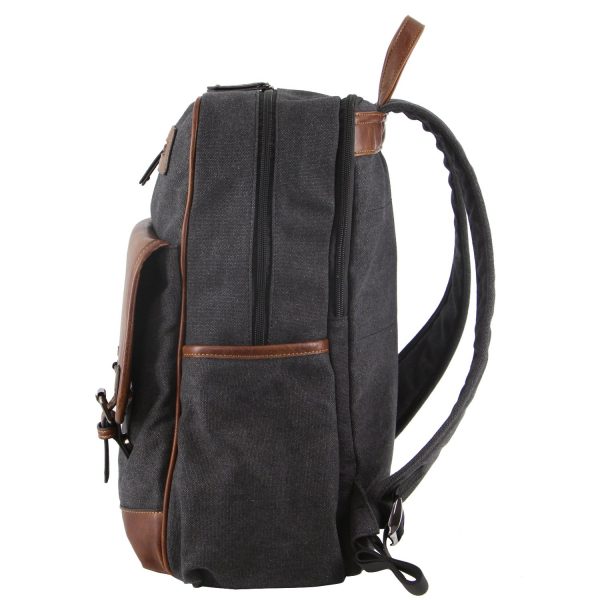 Pierre Cardin PC3310 Black Canvas backpack - 0