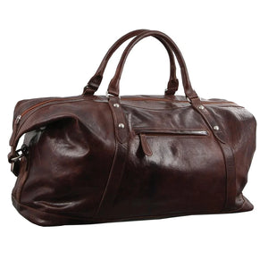 Pierre Cardin - PC2824 Rustic Leather Overnight Bag - Chocolate